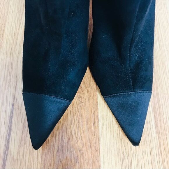GOOD‎ AMERICAN Black Stiletto Thigh High Slouch Boots Over The Knee Size 6 New - Picture 5 of 16